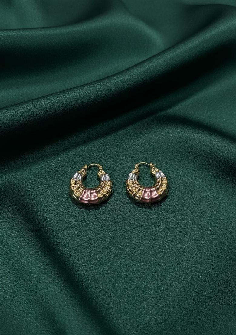 Golden Stainless Earrings Set - Indya