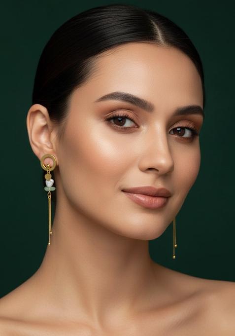 Golden Stainless Earrings Set