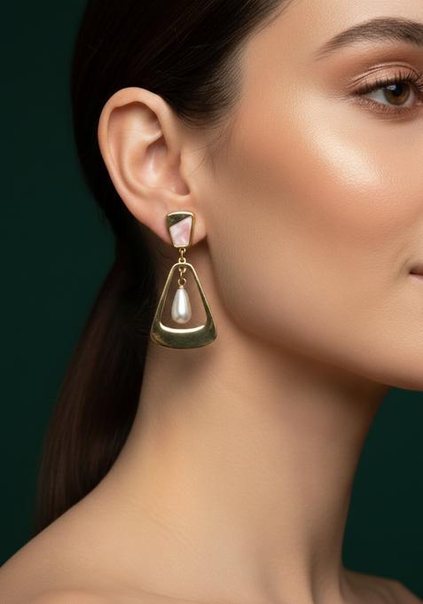 Golden Stainless Earrings Set