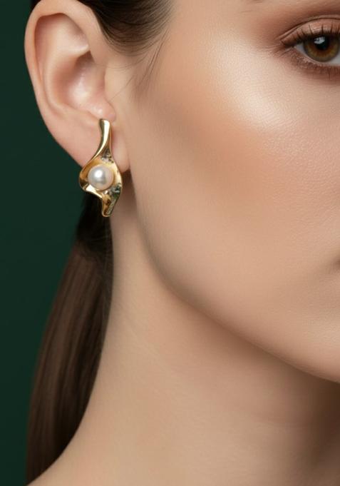Golden Stainless Earrings Set
