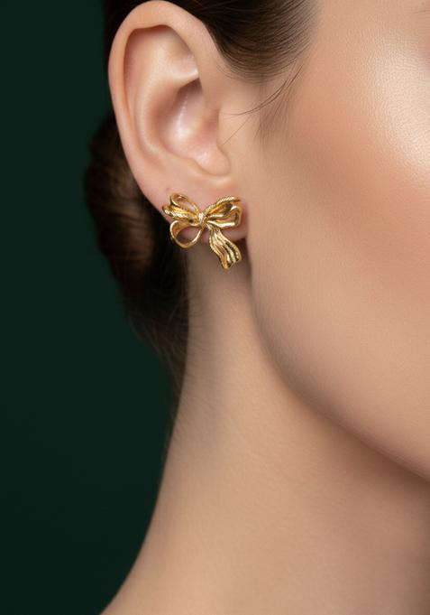 Golden Stainless Earrings Set