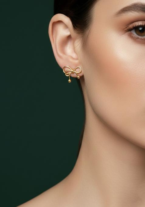 Golden Stainless Earrings Set