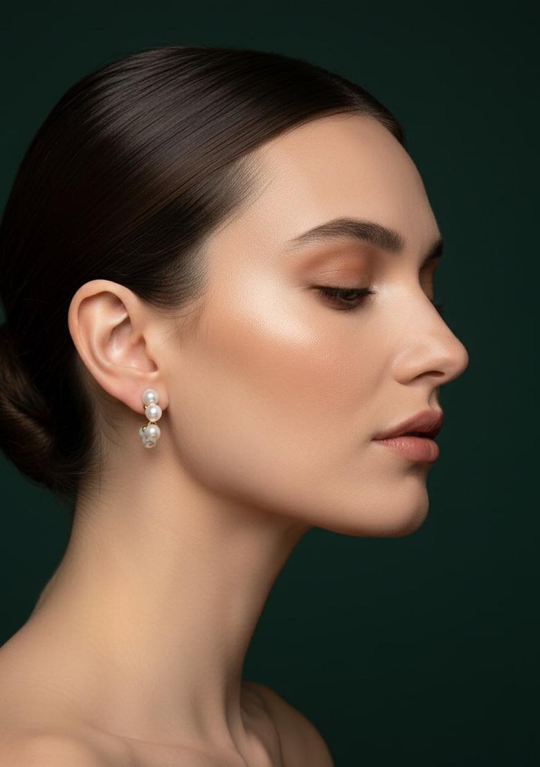 Golden Stainless Earrings Set - Indya