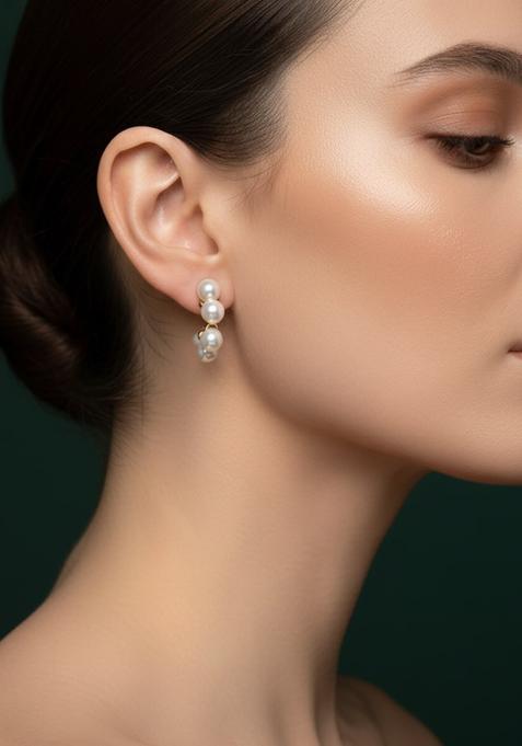 Golden Stainless Earrings Set