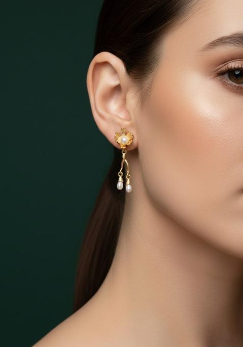 Golden Stainless Earrings Set