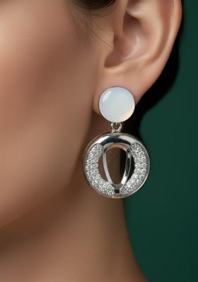 Silver Stainless Earrings Set