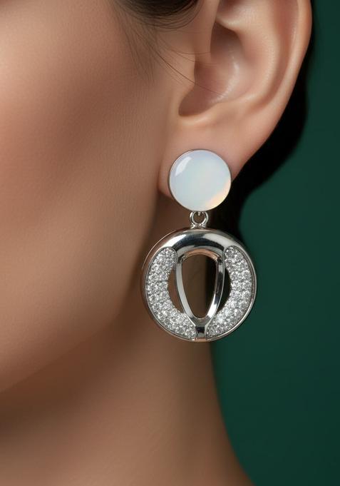 Silver Stainless Earrings Set