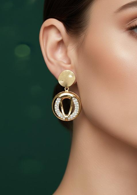 Golden Stainless Earrings Set