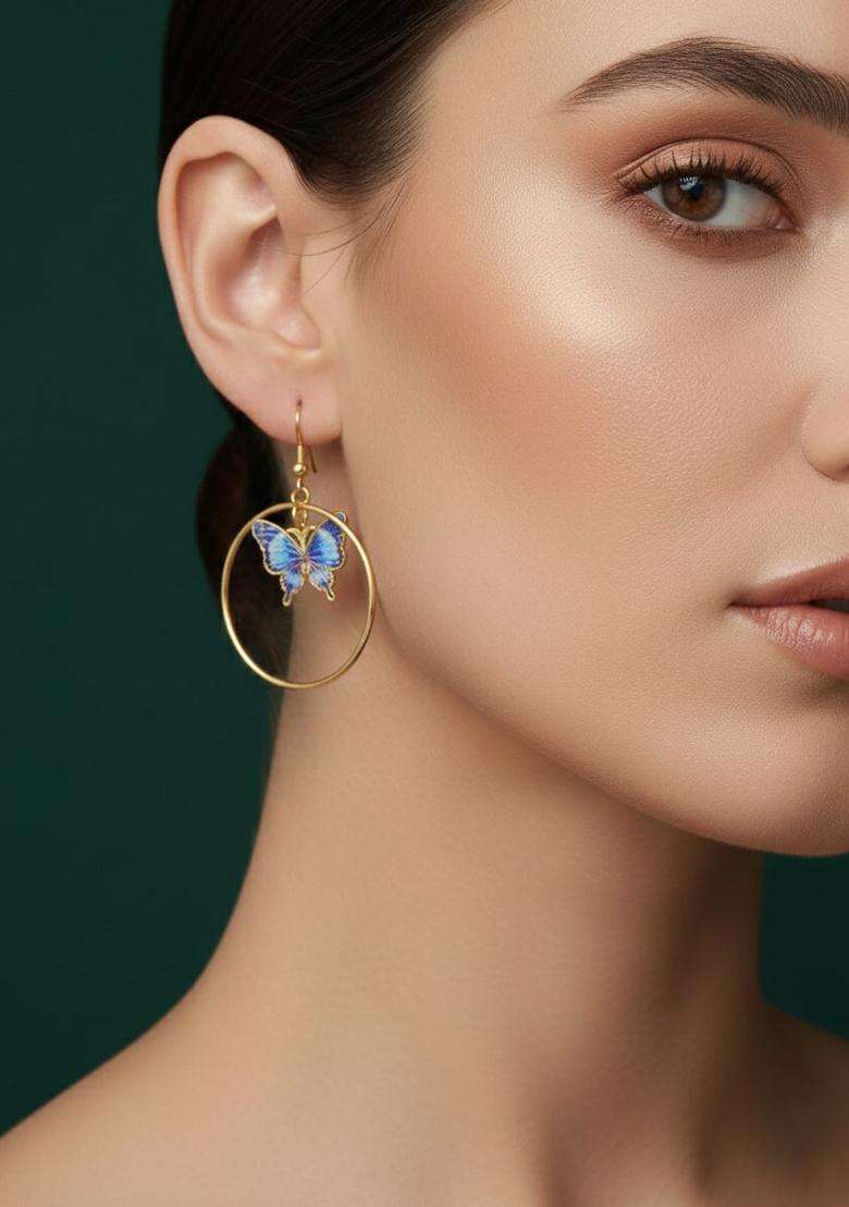 Golden Stainless Earrings Set - Indya