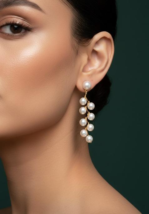 Golden Stainless Earrings Set