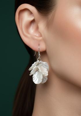 White Stainless Earrings Set
