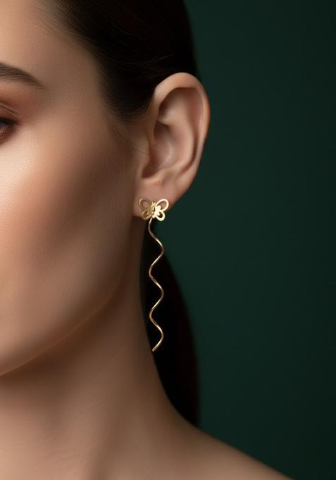 Golden Stainless Earrings Set