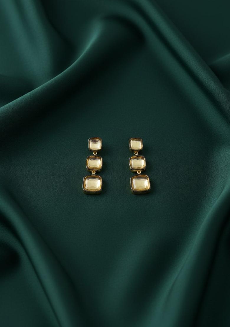 Golden Stainless Earrings Set - Indya