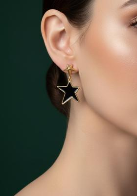 Black Stainless Earrings Set