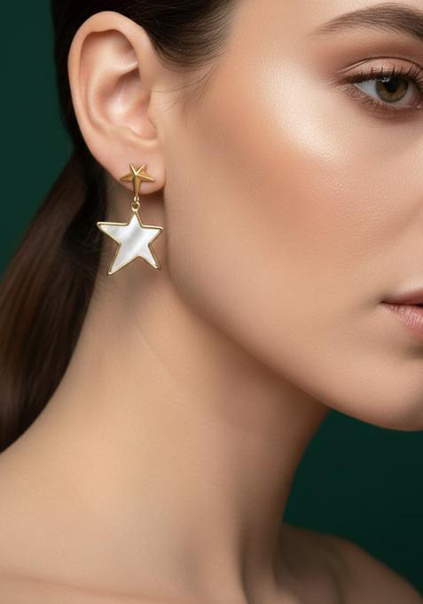 White Stainless Earrings Set