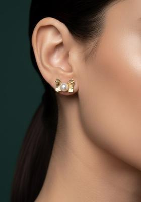 Golden Stainless Earrings Set