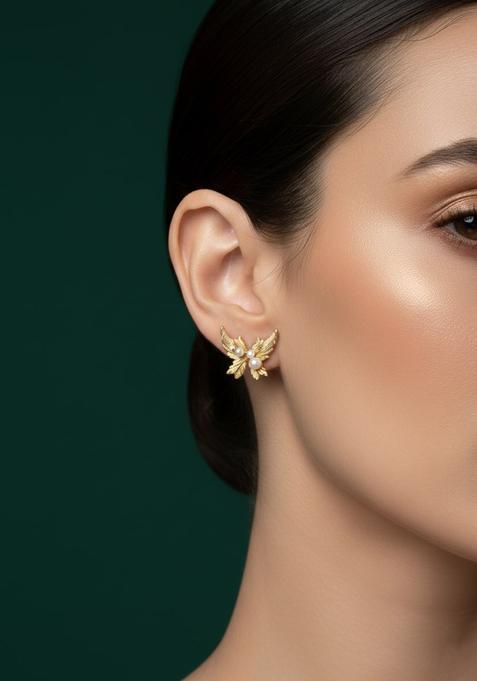Golden Stainless Earrings Set
