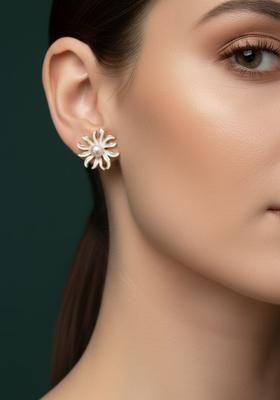 White Stainless Earrings Set