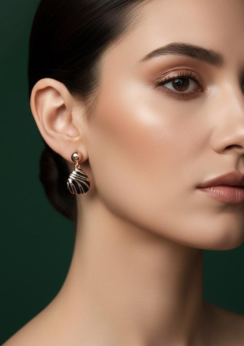 Golden Stainless Earrings Set - Indya