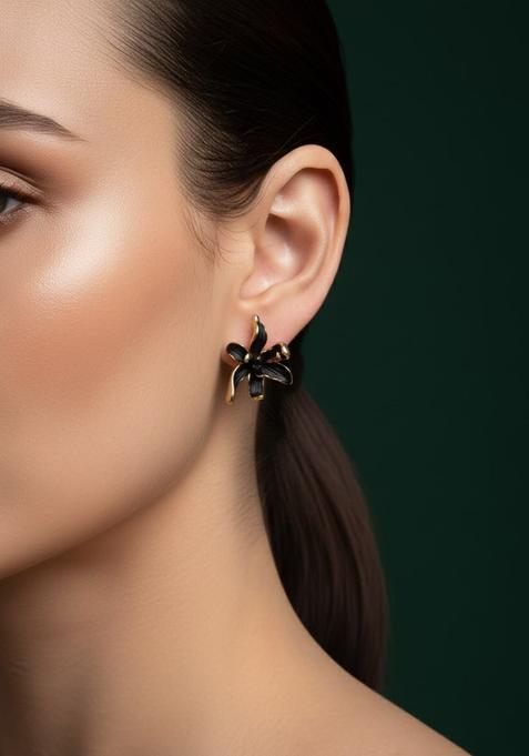 Black Stainless Earrings Set