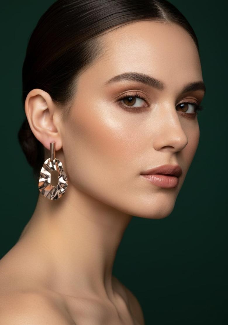 Golden Stainless Earrings Set - Indya
