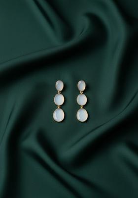 White Stainless Earrings Set