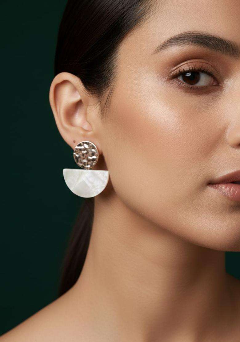 Golden Stainless Earrings Set - Indya