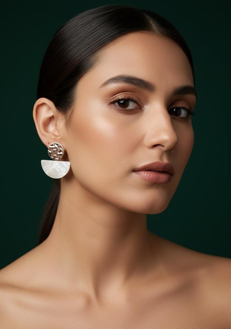 Golden Stainless Earrings Set - Indya