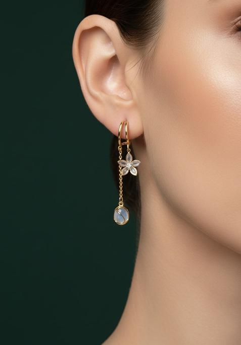 Golden Stainless Earrings Set