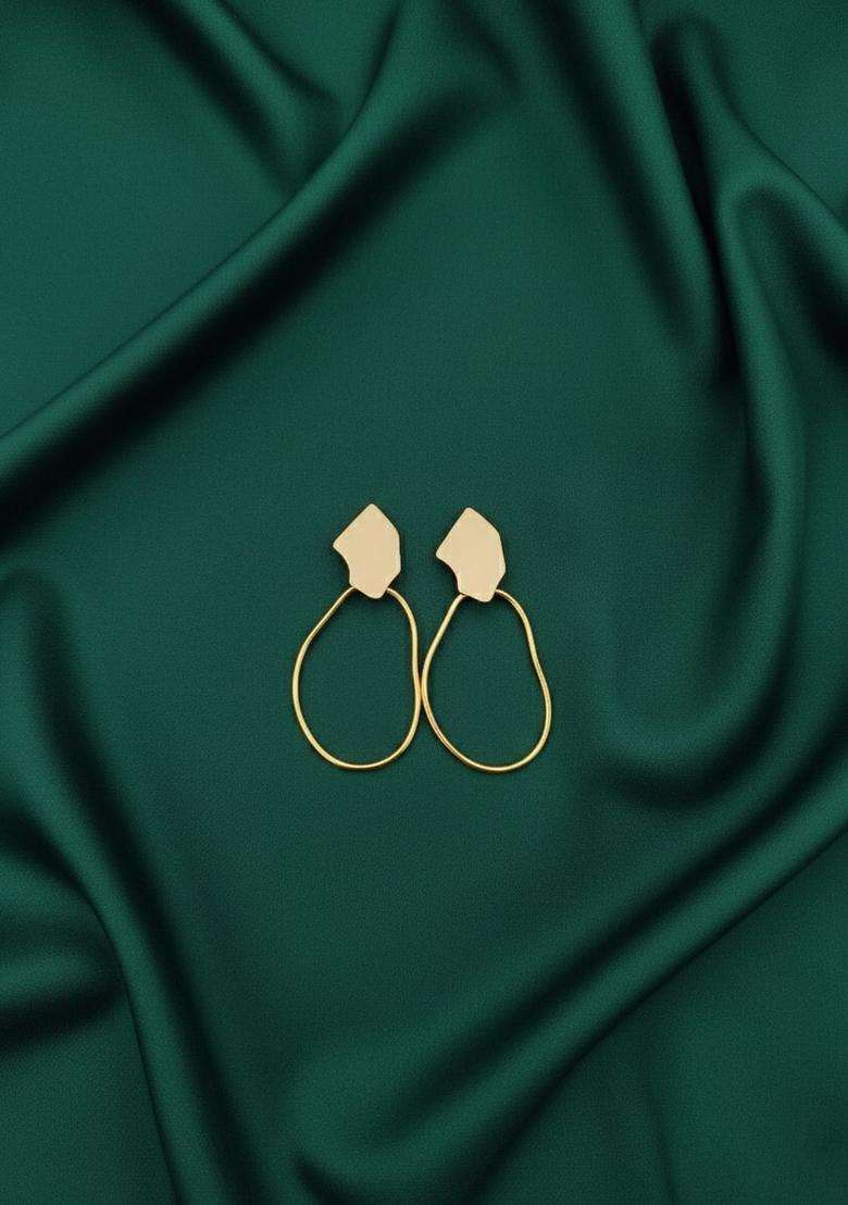 Golden Stainless Earrings Set - Indya