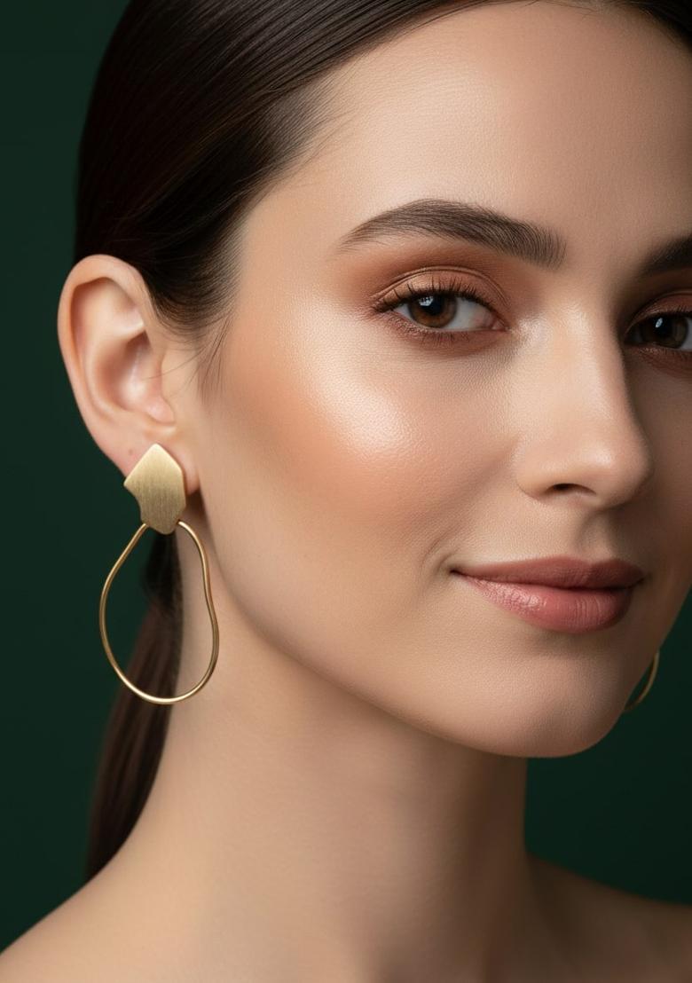 Golden Stainless Earrings Set - Indya