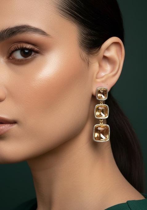 Golden Stainless Earrings Set
