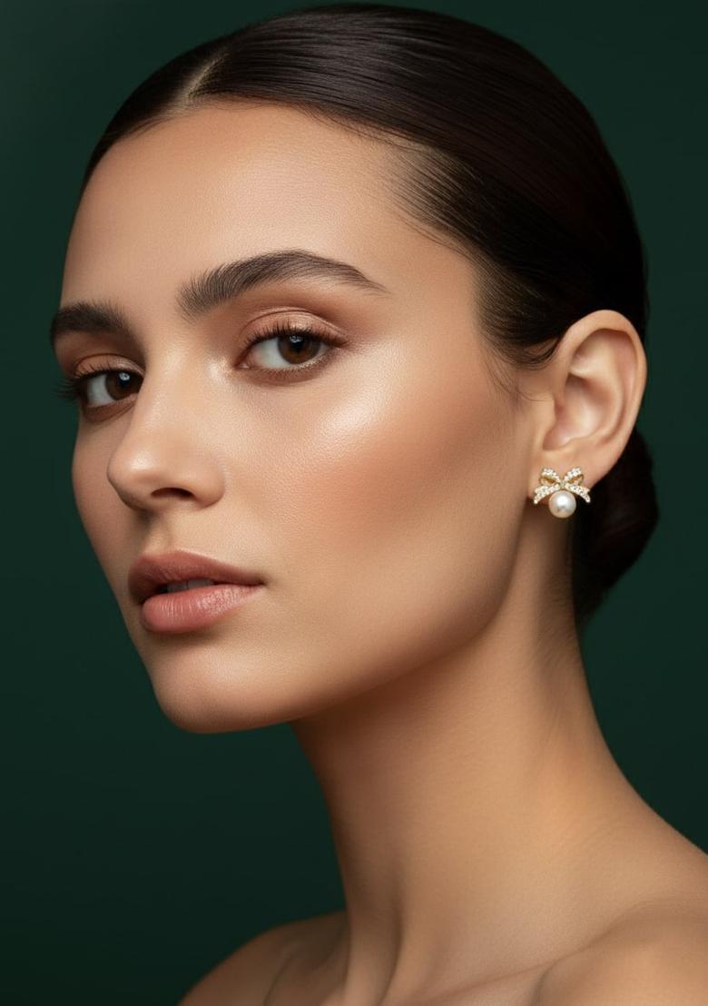 Golden Stainless Earrings Set - Indya