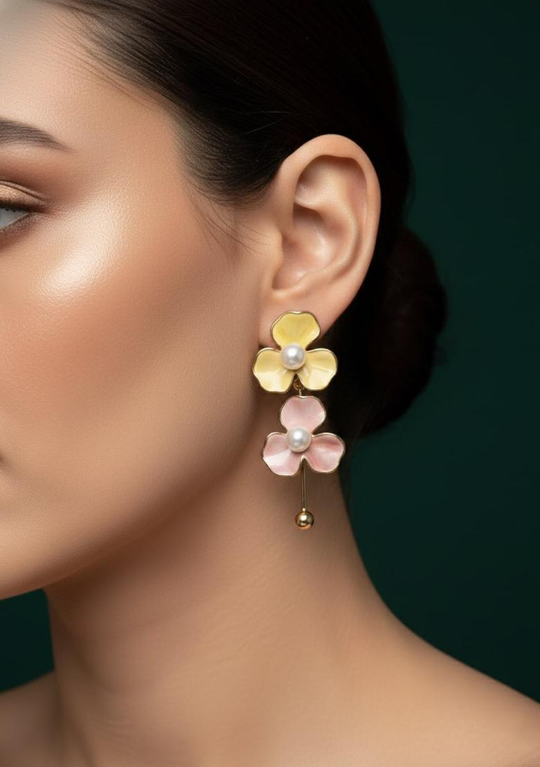 Multicolor Stainless Earrings Set - Indya