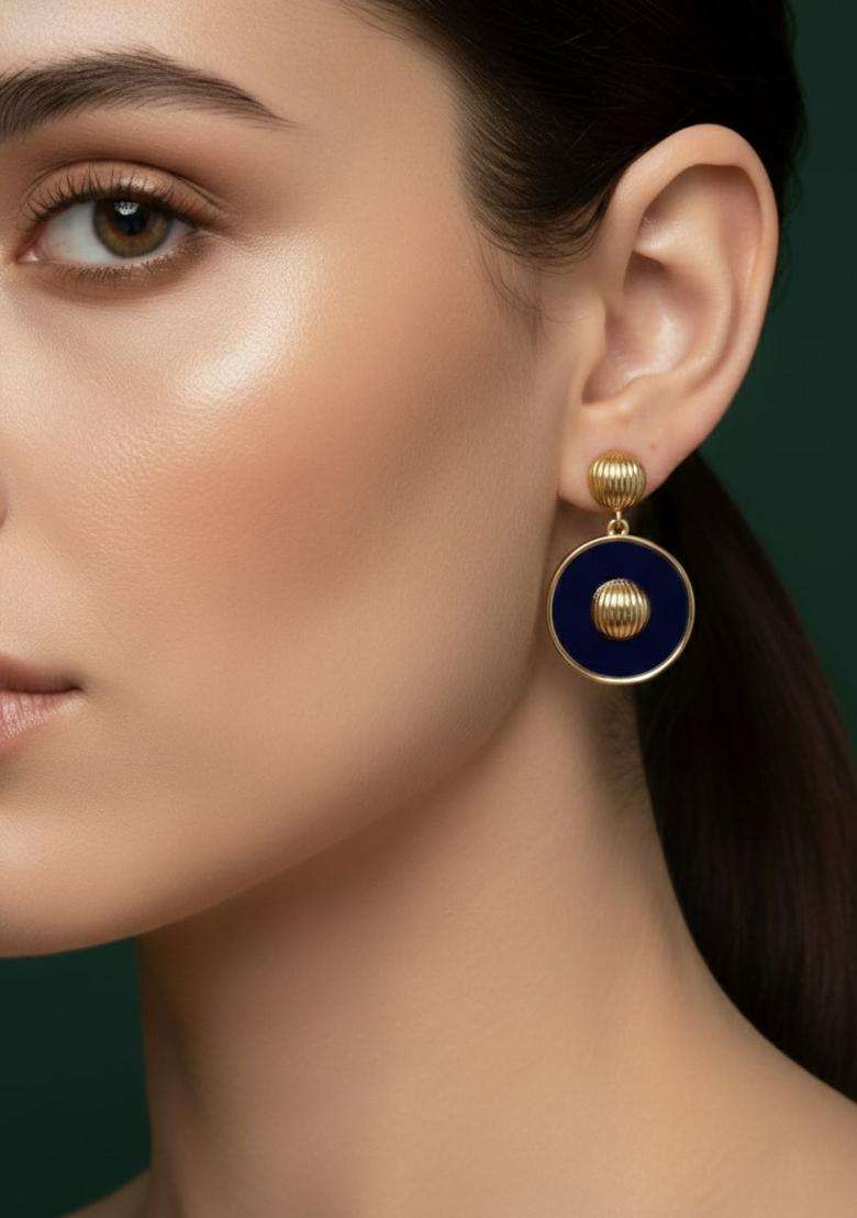 Blue Stainless Earrings Set - Indya