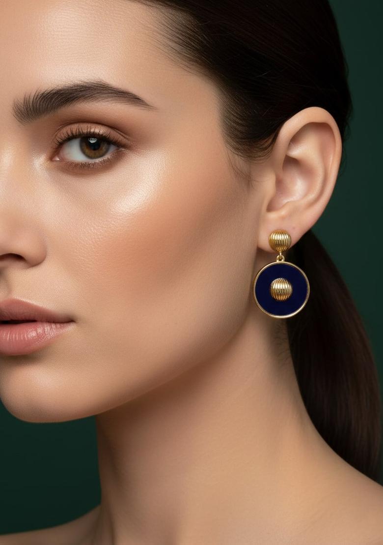Blue Stainless Earrings Set - Indya