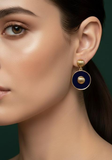 Blue Stainless Earrings Set