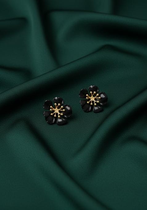 Black Stainless Earrings Set