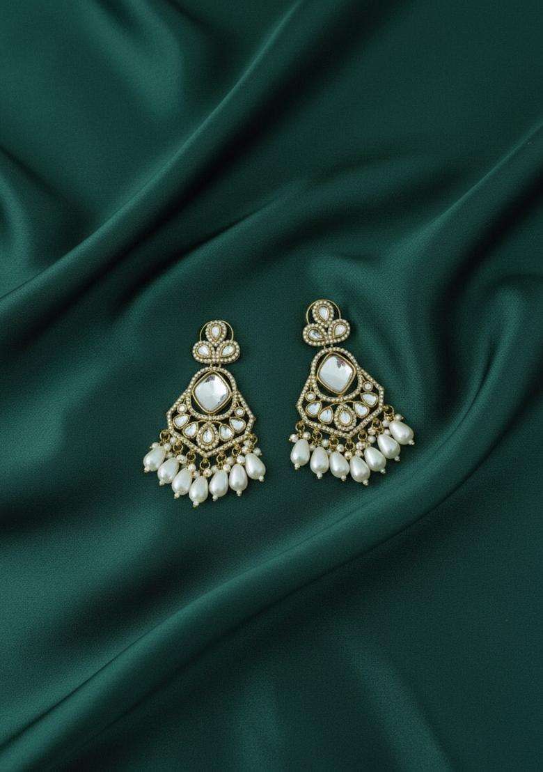 Golden Stainless Earrings Set - Indya
