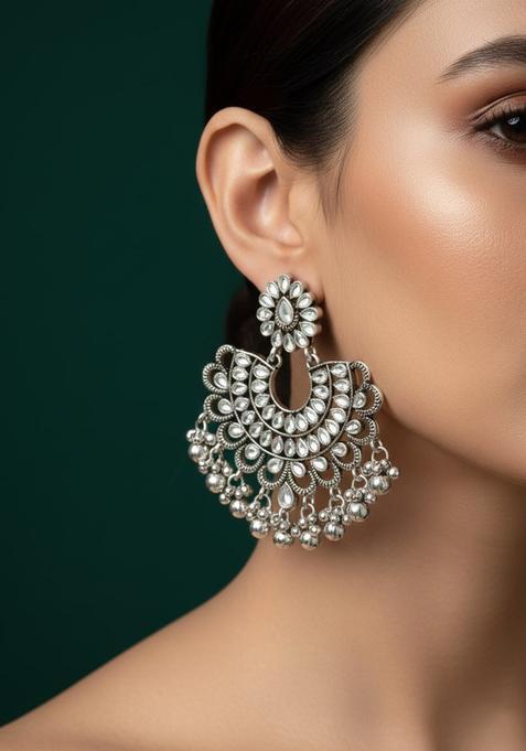 Silver Stainless Earrings Set