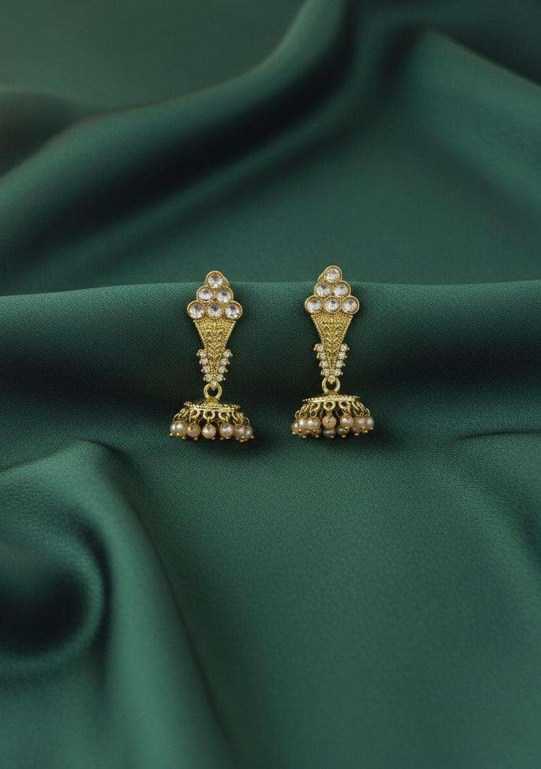 Golden Stainless Earrings Set - Indya