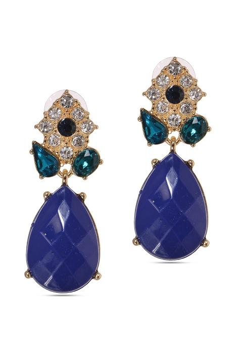 Blue Alloy Earrings