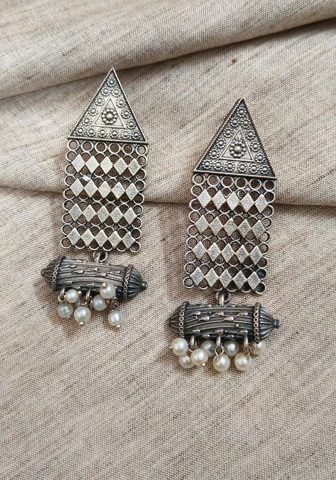 Silver Brass Earrings