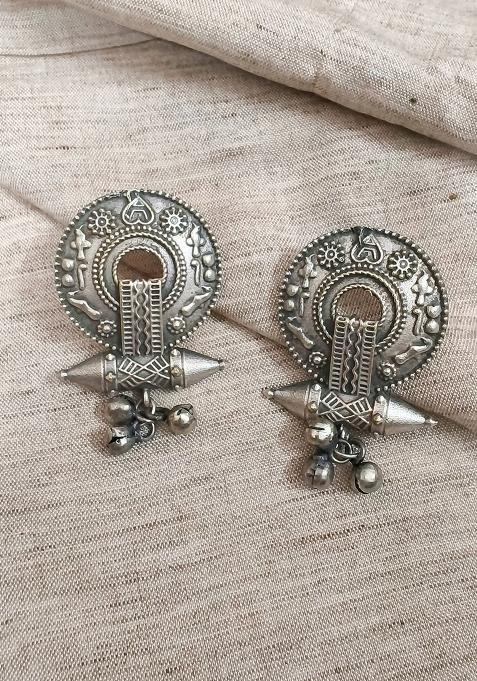 Silver Brass Earrings
