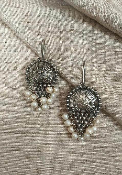 Silver Brass Earrings