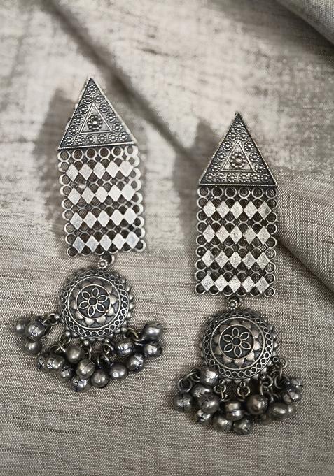 Silver Brass Earrings