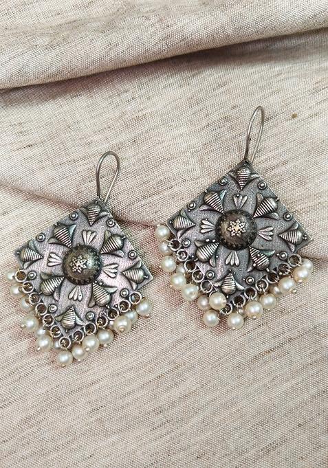 Silver Brass Earrings