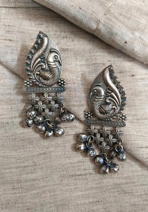 Silver Brass Earrings