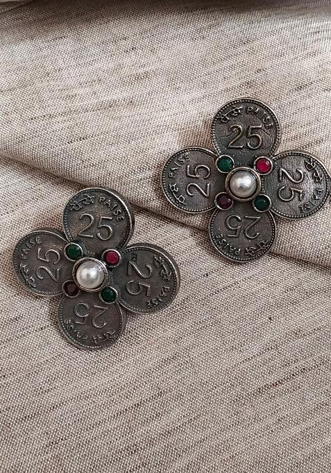 Silver Brass Earrings