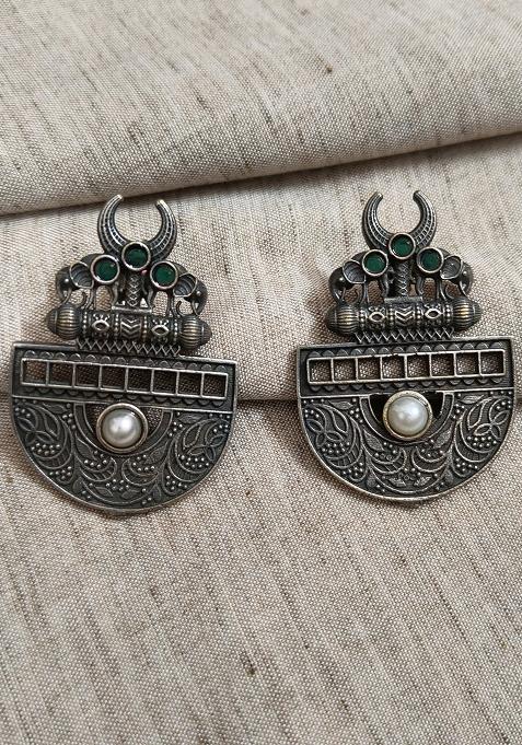Silver Brass Earrings